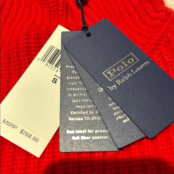 Polo by Ralph Lauren Red Ribbed Turtleneck Sweater - tags NOT included - Picture 2 of 6